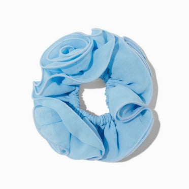 Claire's Blue Sheer Rose Scrunchie for All Ages