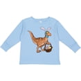 thumbnail image 3 of Inktastic Easter Velociraptor with Bunny Ears Boys or Girls Long Sleeve Toddler T-Shirt, 3 of 5