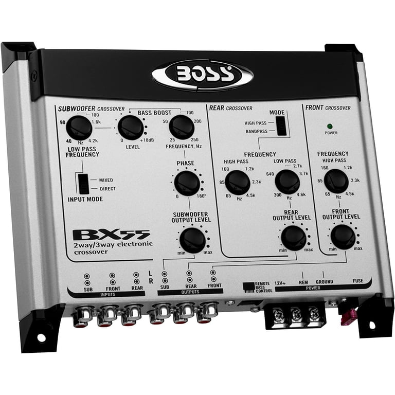 Boss Audio Systems BX55 2/3 Way Car Audio Crossover, Remote