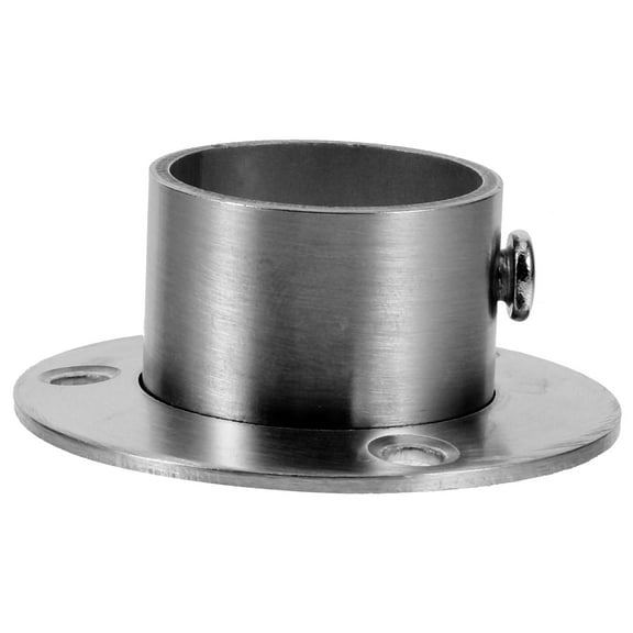 MUSEYA Shower Curtain Rod Base Round Cylinder Stainless Steel 1Set for