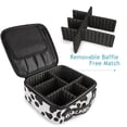 thumbnail image 4 of FORMRS Travel Makeup Bag Large Capacity Train Case Cosmetic Organizer with Adjustable Dividers, Cow Spots, 4 of 8
