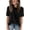 22# Black, variant on Womens Short Sleeve Sweaters Wool Blend Crew Neck Sweater Shirts Business Casual Work Tops 2026 Summer Outfits Hot Pink XL