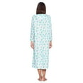 thumbnail image 3 of Casual Nights Women's Long Floral & Lace Henley Nightgown, 3 of 3