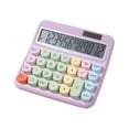 thumbnail image 3 of Calculadora de escritorio CUTICAT Calculadora mecánica de oficina con energía solar 12 dígitos color púrpura, 3 of 8