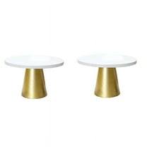 2X Metal Iron Cake Stand Round Pedestal Dessert Holder Cupcake Display Rack Bakeware for Birthday Wedding