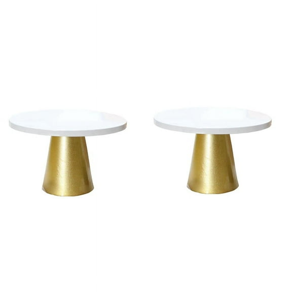 2X Metal Iron Cake Stand Round Pedestal Dessert Holder Cupcake Display Rack Bakeware for Birthday Wedding