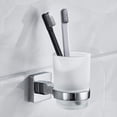 thumbnail image 3 of HOTBEST Cup Holder Bathroom Holders Toothbrush Tumbler Holder Wall Mounted Glass Chrome Cup Holder for Bathroom Kitchen, 3 of 9