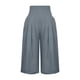 thumbnail image 3 of Pantalones Capri de algodón para mujer, talla grande, holgados, de pierna ancha, cintura alta, rectos, informales, color gris, en liquidación., 3 of 4