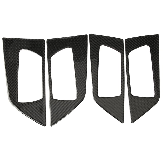 Autocollant de Cadre de Poignée de Porte Intérieure, 4pcs Voiture Fibre de Carbone Poignée de Porte Intérieure Bol Garniture Voiture Poignée de Porte Intérieure Bol Garniture Véritable Excellence