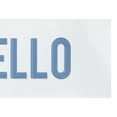 thumbnail image 3 of Stratton Home Decor Farmhouse White and Blue Hello Metal Wall Art, 14" x 6", 3 of 6