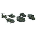 thumbnail image 3 of Vehículos militares fundidos a presión, paquete de 6, juguetes del ejército, surtidos, tanque transportador, helicóptero, vehículo blindado para niños mayores de 3 años., 3 of 14
