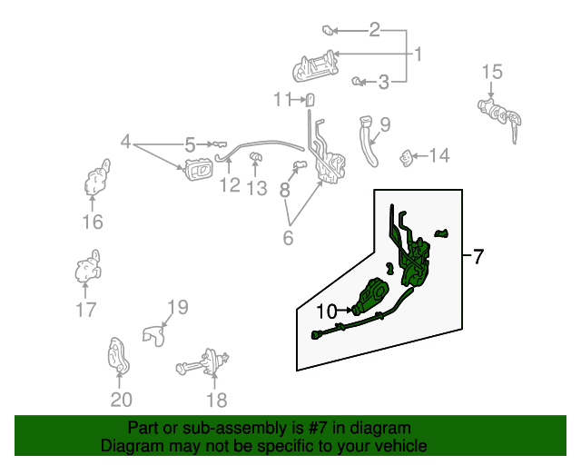 Genuine OE Toyota Lock Assembly 69320-35500