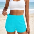 thumbnail image 4 of Women's Swim Shorts High Waisted Bathing Suit Bottoms Swimwear Boyshort Swimming Swimsuit Board Shorts Z04 Sky Blue XL, 4 of 7