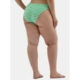 thumbnail image 3 of No Boundaries Women's and Women's Plus Terry Stripe High Leg Swim Bottoms, Sizes XXS-XXL, 3 of 4