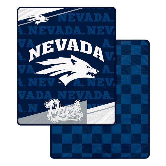 Pegasus Nevada Wolf Pack 60" x 70" Diagonal Ghost Checkered Double-Sided Blanket
