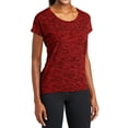 thumbnail image 4 of Mafoose Women's Electric Heather Sporty Tee Deep Red-Black Electric Large, 4 of 5