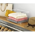 thumbnail image 2 of Whitmor 6450-1589-6 White Wire Stackable Basket, 2 of 7