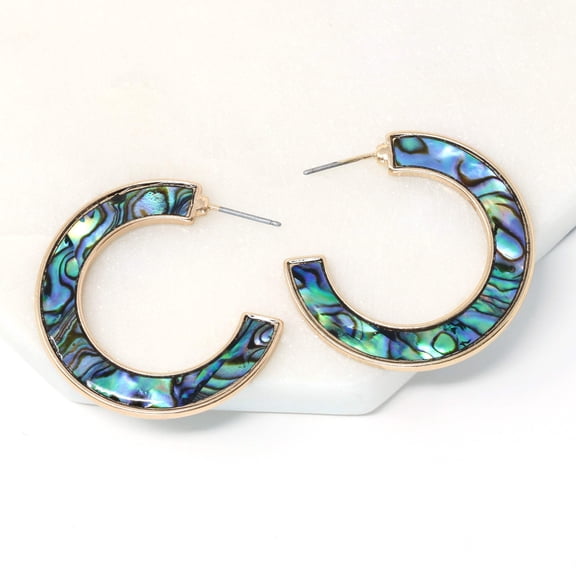 Natural Abalone Shell Hoop