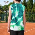 thumbnail image 4 of Ruyang Boys Tie-dyed T Shirts Summer Baggy Crewneck Sleeveless Camisoles Kids Gym Fitness Quick Dry Training Tank Tops, 4 of 5