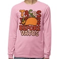 thumbnail image 2 of Tacos Before Vatos Long Sleeve Shirt Unisex 4X-Large Pink, 2 of 5