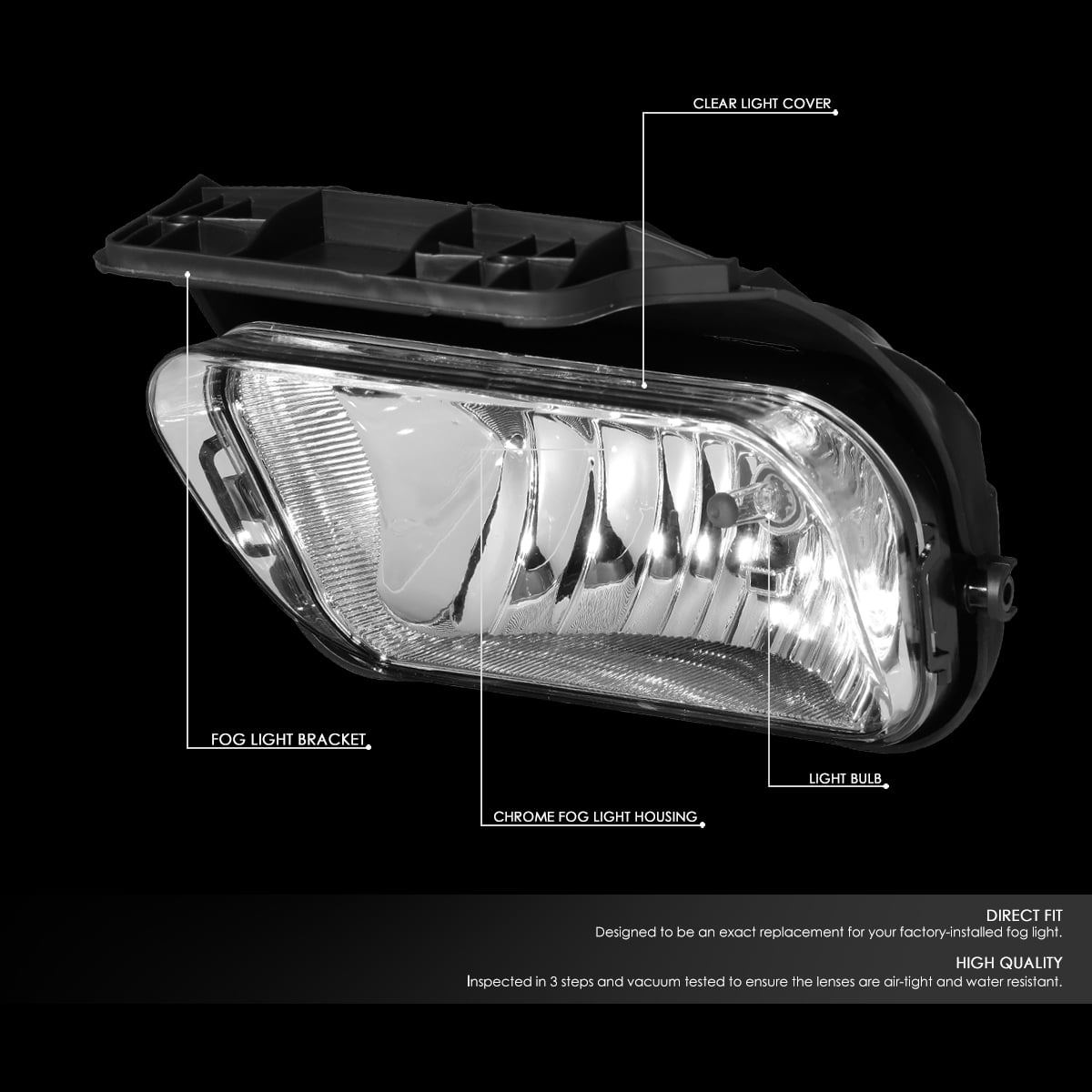 DNA Motoring For 04-07 Chevy Silverado 1500 2500 3500 HD Clear Lens Bumper Fog Light Lamps Pair