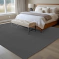 thumbnail image 4 of Dark Gray Washable Area Rug 5x7 Solid Color Low-Profile Large Area Rugs with Non Slip Backing Indoor Floor Carpet for Entrance Living Room Bedroom Home Office, 4 of 9