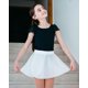 thumbnail image 3 of Leotardo de ballet Stelle Girls 6-7 años negro con mangas de volantes, 3 of 8
