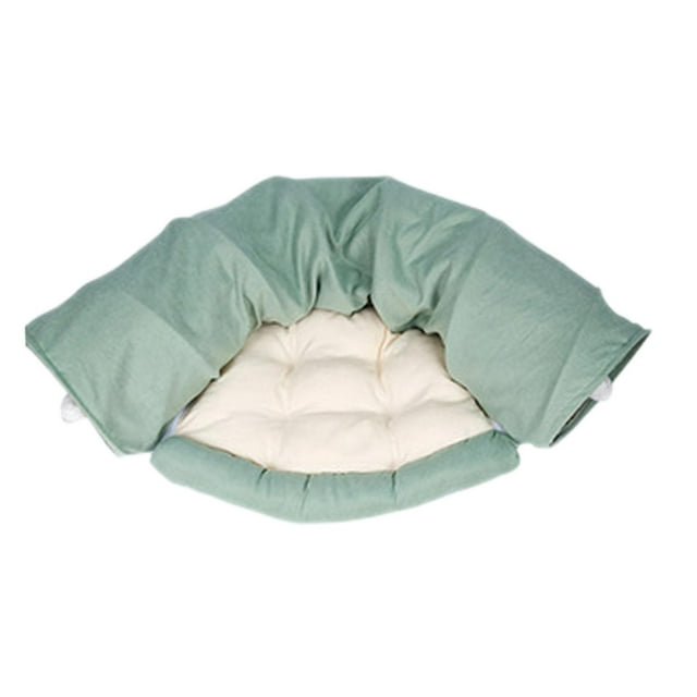 Cama túnel para gatos jinwen con estera lavable extraíble túnel suave plegable interactivo Verde