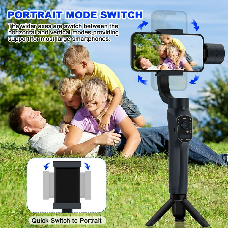 Gimbal-stabilisator Handheld 3 Axis Gimbal Stabilizer Selfie Stick for Smartphone Magnetisch ontwerp Dynamische zoom voor Smartphone (Video-opname
