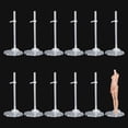 thumbnail image 1 of 12 soportes ajustables para figuras de acción, de plástico transparente., 1 of 6