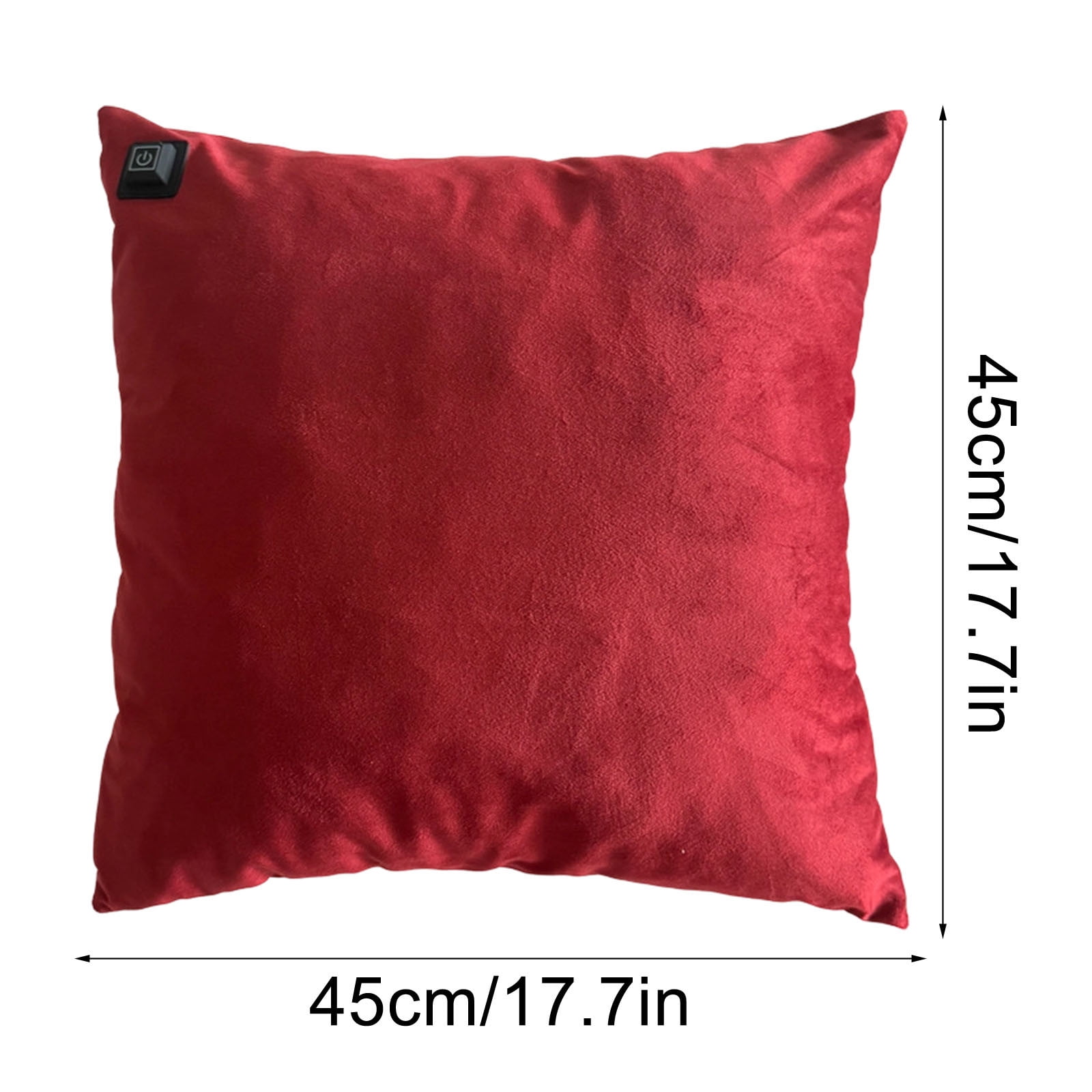 Heated Pillow for Lumbar Support 3 Heat Settings Rechargeable Warm Heating Pad Pillow Battery Operated USB for Period Cramp Abdomen Neck Back Pain Relief Sleeping, red