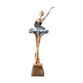 thumbnail image 1 of Estatua de bailarina de resina, escultura de bailarina de ballet, estatuilla artística, ballet moderno Estilo B, 1 of 9