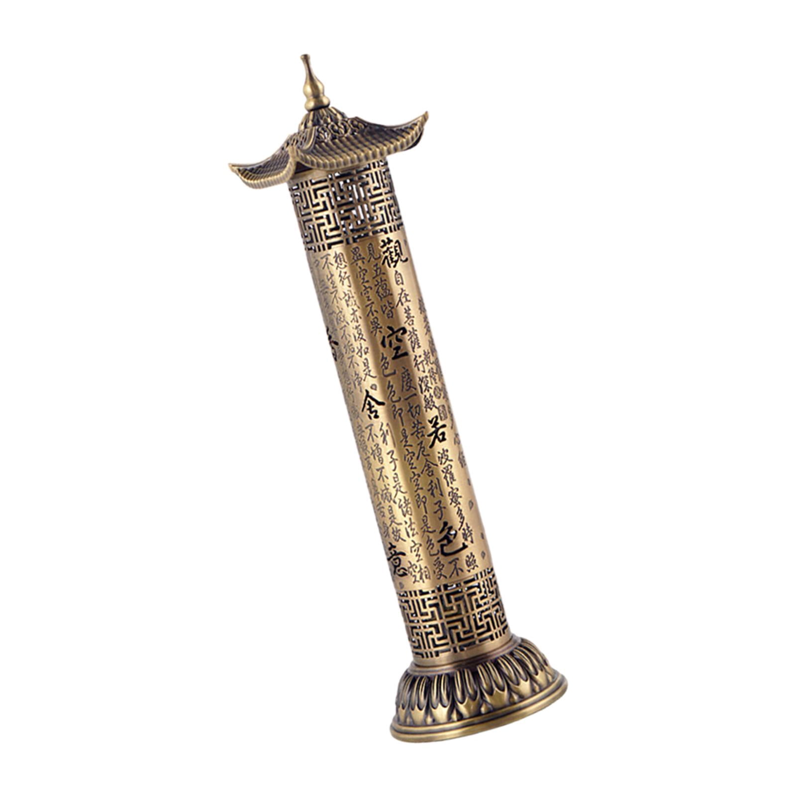 WLPZXP Incense Burner Ash Catcher Incense Stick Holder Censer for Holiday Bedroom Hotel Gold