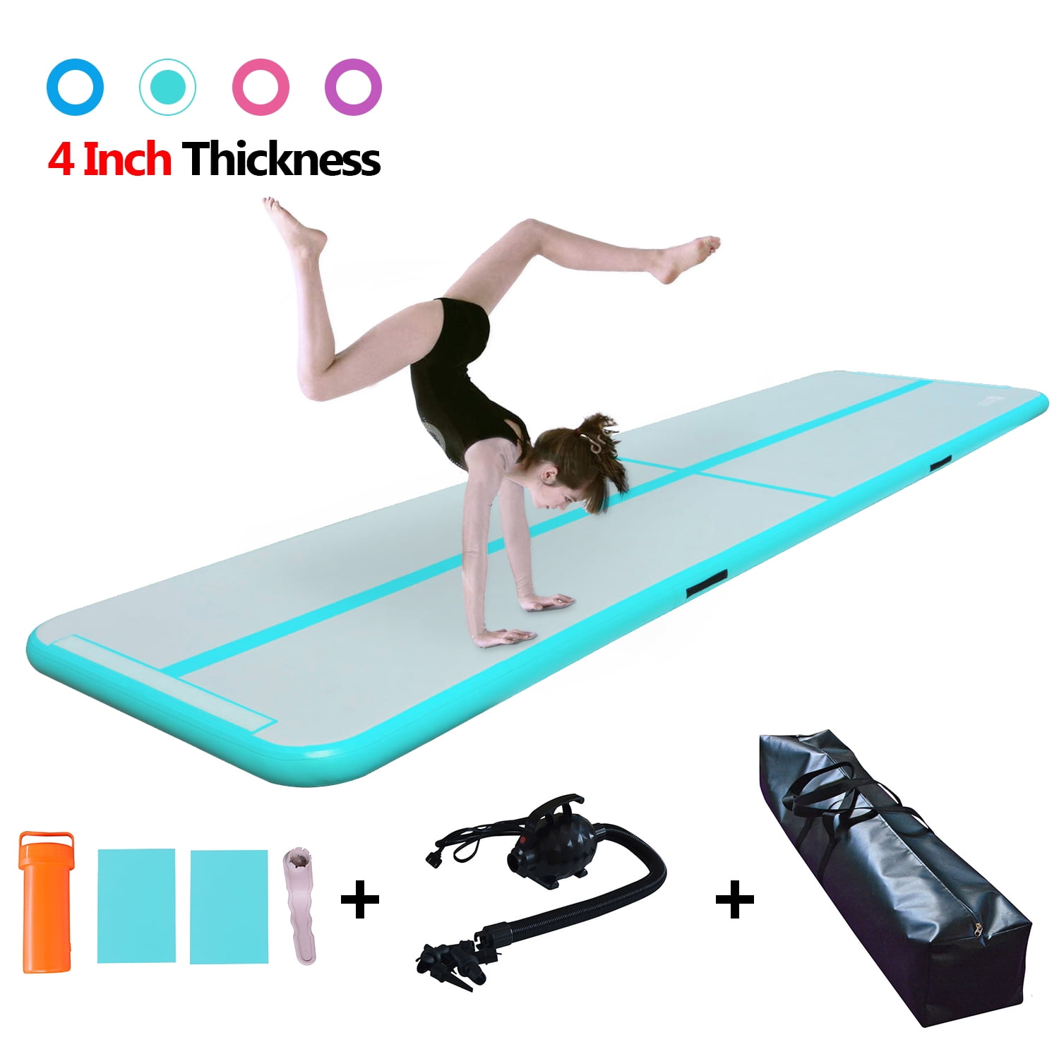 20ft Air Track Mat 4 Inches Thickness Inflatable Gymnastics Tumbling