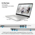 thumbnail image 4 of HP Laptop 15-dw3363st Laptop, 15.6" FHD (1920 x 1080), Intel Core i3-1125G4, 8 GB RAM, 256 GB SSD, Intel UHD Graphics, Windows 11, 4 of 5