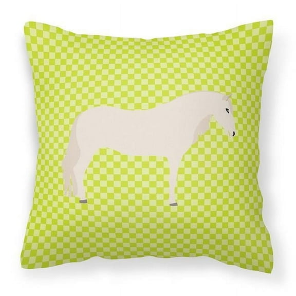 Carolines Treasures BB7731PW1414 Paso Fino Horse Green Fabric Decorative Pillow, 14 x 14 in.