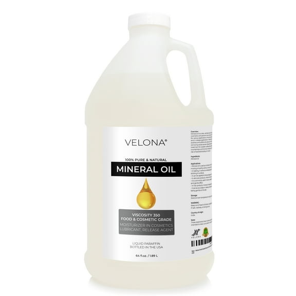 Velona Food Grade Mineral Oil 350 Viscosity NF USP Grade - 64 oz | for Cutting Boards, Countertops and Butcher Blocks, Stainless Steel, Knife, Tool, Machine, and Equipment | Made in the USA