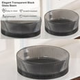thumbnail image 5 of 36 inch Floating Bathroom Vanity with Sink, Modern Bathroom Cabinet with Round Transparent Black Glass Basin and Marble Top, Large Storage Drawer, Soft-Close Design, Pre-Assembled, White, 5 of 7