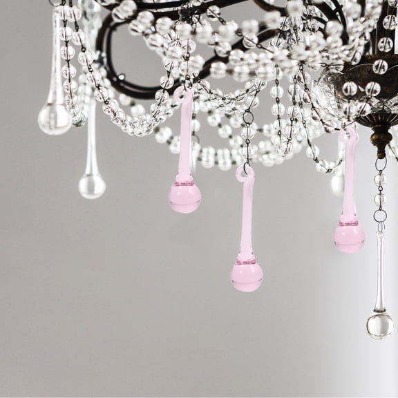 UNOMOR 10pcs Rectangular Chandelier Crystal Prisms Bulk Hanging Light Pendants For Chandelier Decorations