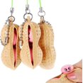 thumbnail image 2 of LISHI 2 Pack Fidget Toy Squeeze Peanut Keychain Stress Relief Bean Keyring Backpack Ornament, 2 of 5