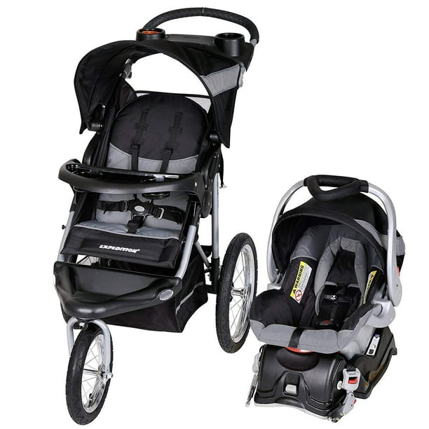 Sistema de viaje Baby Trend Expedition® Jogger con asiento infantil para automóvil EZ Flex-Loc®, Millenium White