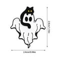 thumbnail image 3 of Ghost with Black Cat Enamel Brooch - Halloween Theme Metal Animal Lapel Pin, Cartoon Brooch for Jacket, Backpack, Hat, and Clothes Accessory, 3 of 9