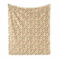 thumbnail image 1 of Yellow and Brown Soft Flannel Fleece Throw Blanket, Retro-Themed Geometric with Colorful Stars, Cozy Plush for Indoor and Outdoor Use, 50" x 60", Orange Champagne, by Ambesonne, 1 of 5