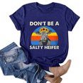 thumbnail image 4 of Pntutb Mujeres Casual Carta Impresión Mangas Cortas O-Cuello Camiseta Suelta Blusa tops Pntutb Pntutb-3589, 4 of 5