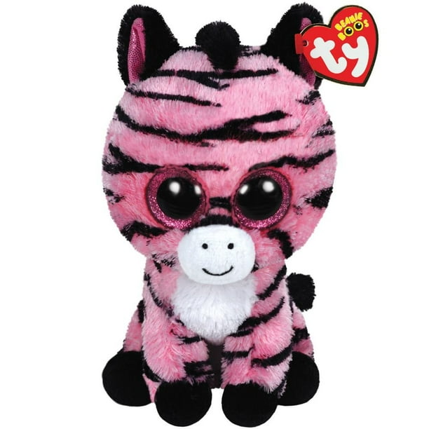 TY Beanie Boos - Zoey The Pink Zebra (Glitter Eyes) Small 6" Plush