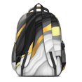 thumbnail image 3 of Black and Gold Marble Pattern Backpack for School, Cute School Bag with Adjustable Shoulder Straps and Padded Back, 16.9"x12.6"x5.9", 3 of 5