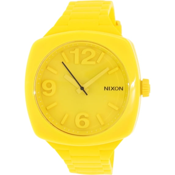 Nixon Women's Dial A265639 Yellow Silicone Quartz Watch