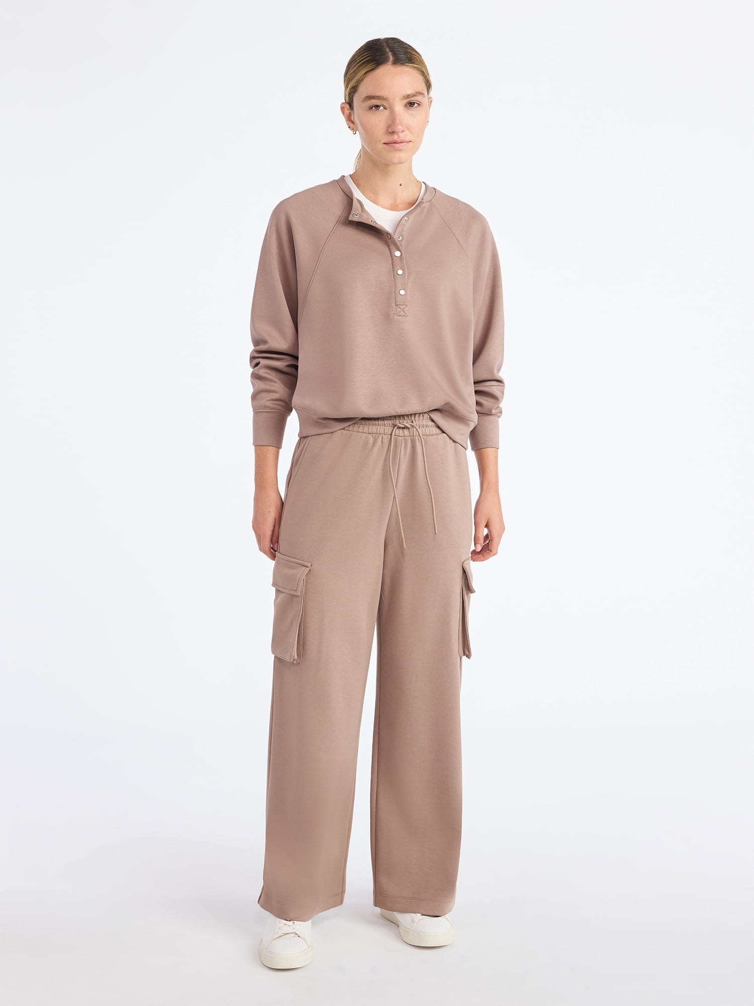 Scoop Women's and Women's Plus New Scubaknit Cargo Pants, Sizes XS-4X