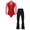 Red, variant on YiZYiF Mens Latin Tango Dance Outfits Sheer Mesh Rhinestone Leotard and Pants Figure Skating Costume Red XL