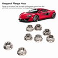 thumbnail image 4 of 40-Pack M10x1.25mm Hex Flange Nuts, Stainless Steel, Corrosion-Resistant Fine Thread Nut Set, 4 of 5